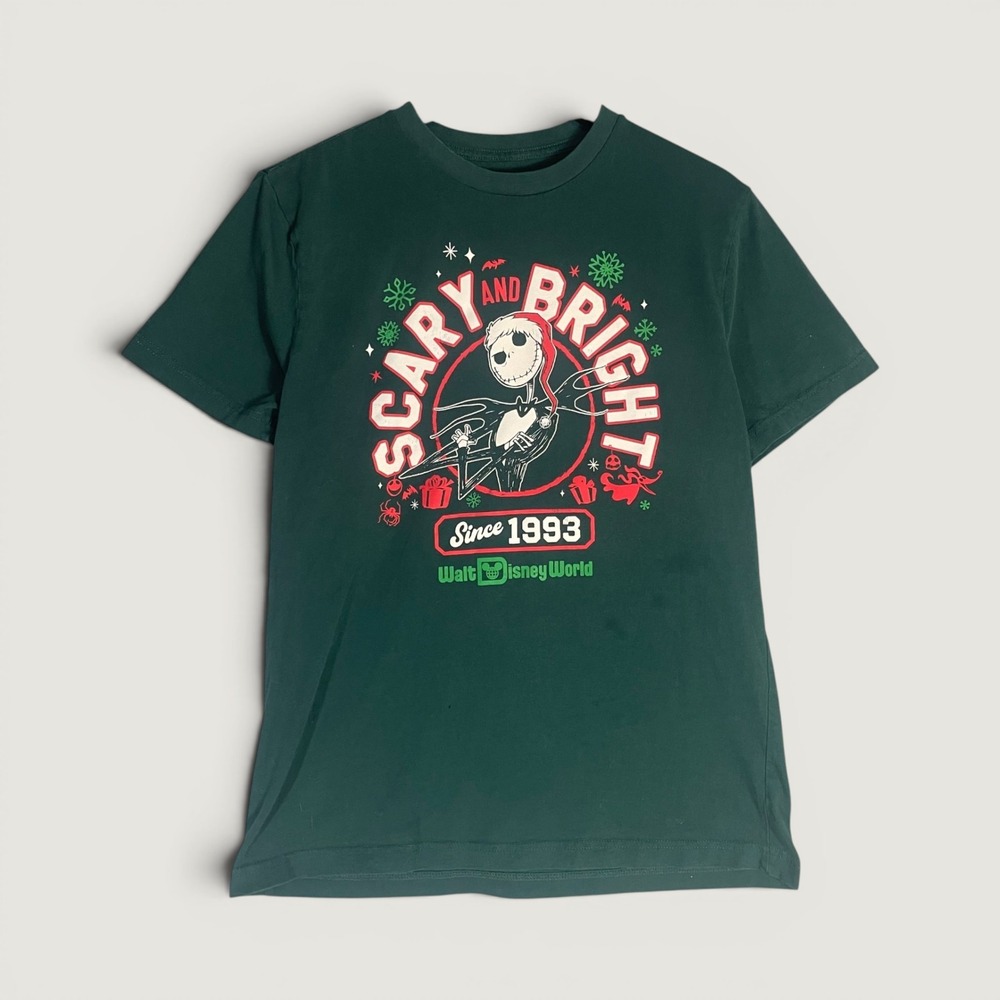 Disney Parks Jack Skellington Nightmare Before Christmas T Shirt Mens M Green